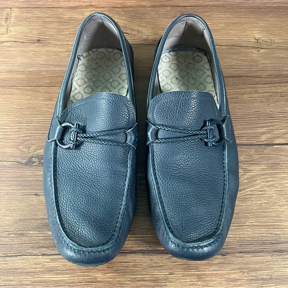 Salvatore Ferragamo Front 4‎ Driving Shoe leather loafers Blue Men’s Size 10.5E